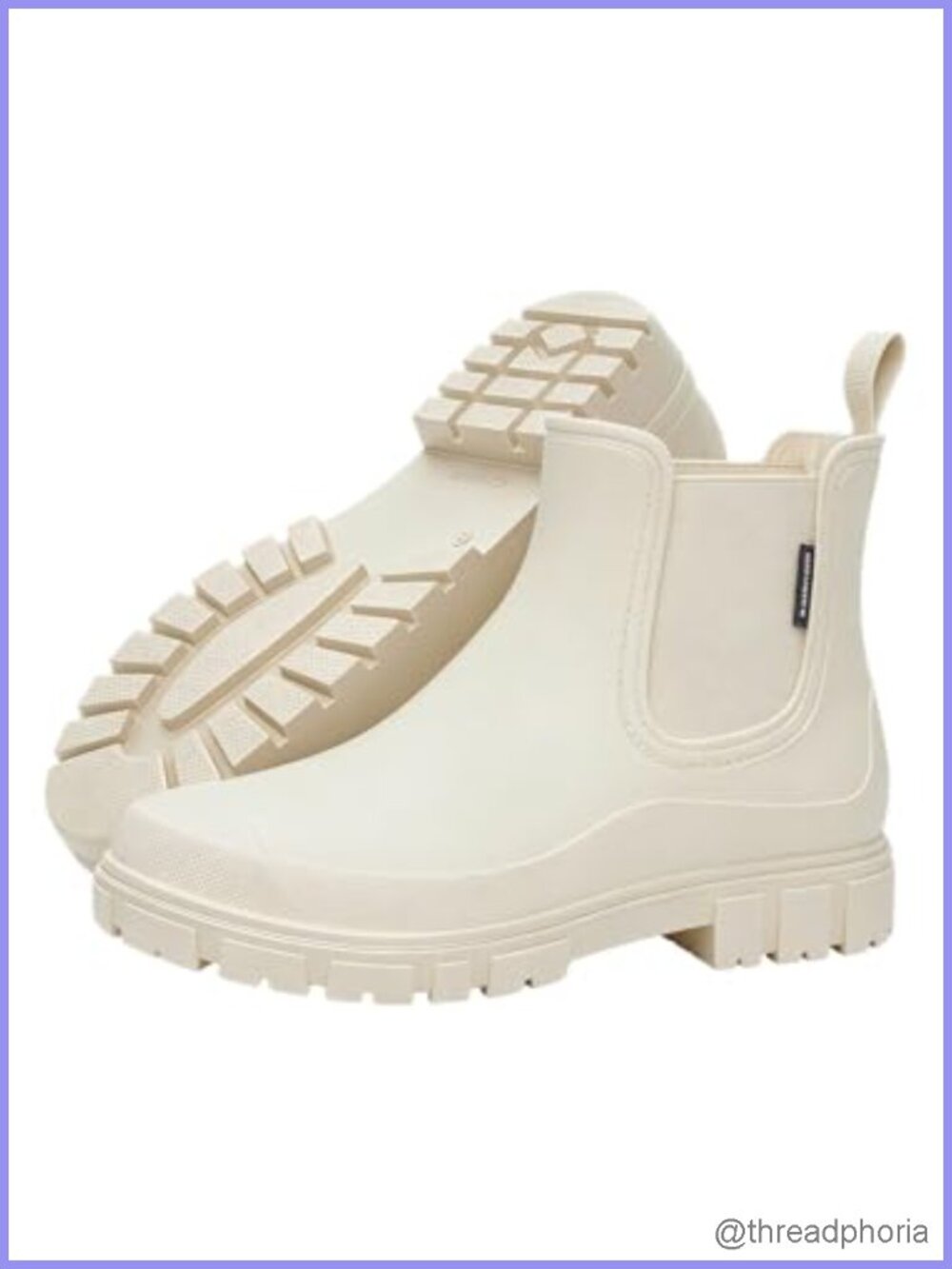 Waterproof Ankle Rain Boots Non-Slip PVC Chelsea Pull-On Outdoor Garden
